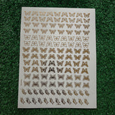 BUTTERFLY A4 EMBOSS STICKER SHEET
